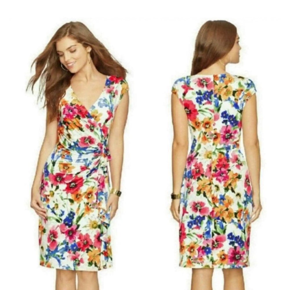 American Living Floral Print Midi Dress - Multicolor
